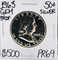 1963 PR69 Gem Proof Silver 1/2 Dollar