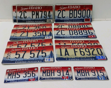 (15) Idaho License Plates