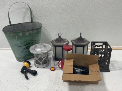 Lanterns, Bird Feeder, Hose Attachment and more! [W]