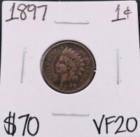 1897 VF20 Antique Indian Head Cent