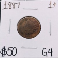 1887 G4 Antique Indian Head Cent