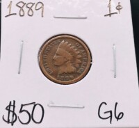 1889 G6 Antique Indian Head Cent