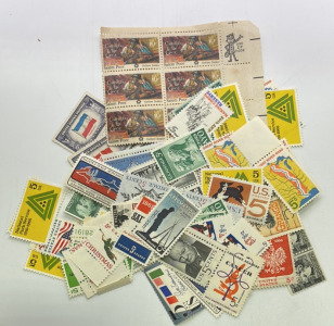 Lot Of Assorted Vintage US Postage Stamps, Unused,