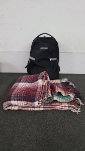 JanSport Bag with Wool Blanket