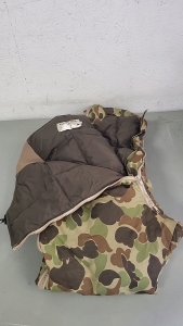 Cabelas Medium Camo Pants with Mummy Sleeping Bag Shell