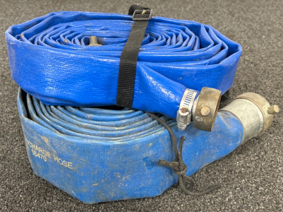 (2) Heavy Duty Hoses with Fittings 3.5” and 2.5” Please Inspect for Length