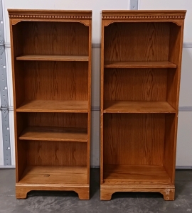 Pair of Matching Wood Bookshelves