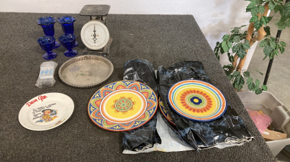 Plates, Scale, Cups And More Please Inspect