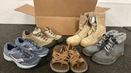 Box of shoes and Steel Toe Boots