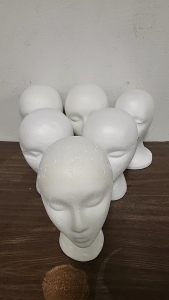 (6) Styrofoam Wig Heads