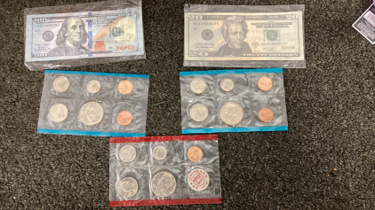 Uncirculated Coin Collection With 2 Sets Of Prop Money