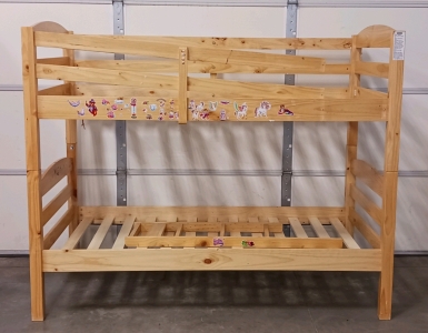 Wood-Frame Twin-Size Bunk Bed