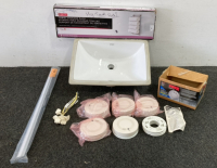 (5) Firex Smoke Alarm, Sink And Towel Rack