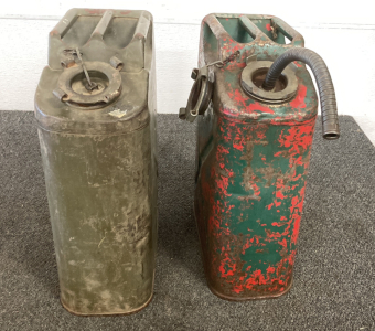 Metal Gas Cans With Hose No Filter Please Inspect