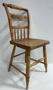 Vintage Wood Chair With Design