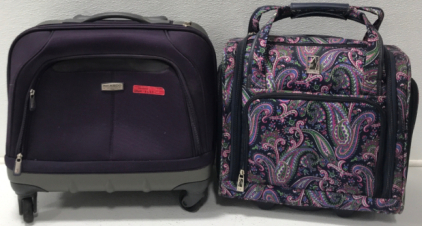 (2) Purple Travel Bags