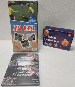 Aim Game, Box Of Fidget Toys, (2) Acrylic Paint Sets