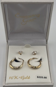 (2) Pairs of 10K Gold Earrings