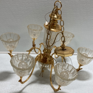 Gold Tone 6-Light Chandelier