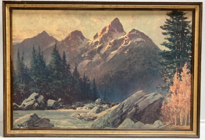 Framed &lsquo;Robert Wood&rsquo; Textured Print