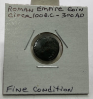 (1) Roman Empire 100BC - 300AD Coin Carded