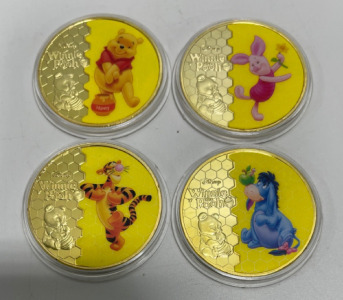 (6) Disney Winnie The Pooh Collectable Coins&hellip; Winnie, Tigger, Piglet, Eeyore