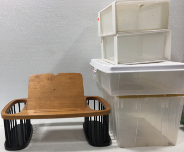 Drawing Art Lap Pad. (4) Storage Boxes.