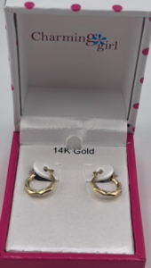 14K Gold Geometric Hoop Earrings