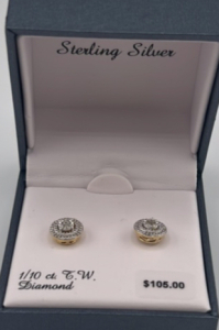 Sterling Silver 1/10ct Diamond Earrings