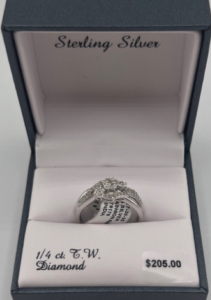 Sterling Silver 1/4ct Diamond Ring