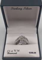 Sterling Silver 1/4ct Diamond Ring
