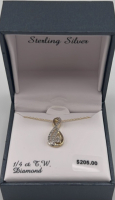 Sterling Silver 1/4ct Diamond Necklace