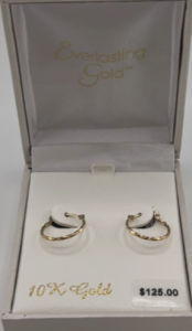 10K Gold Thin Hoop Earrings