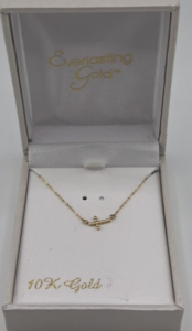 10K Gold Dainty Cross Necklace