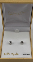 14K Gold Simple Stud Earrings