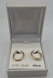 10K Gold Oval Hoop Earrings