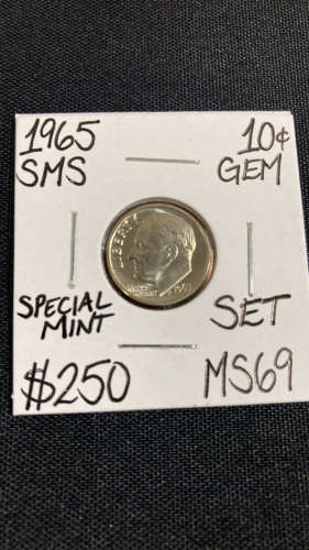 1965 MS69 SMS Special Mint Set Gem Dime