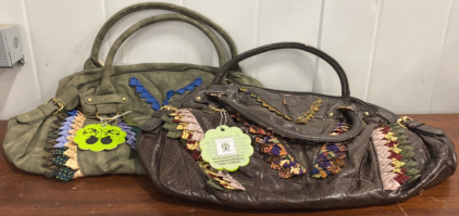 (2) Leather Dialogue World Butik Full Circle Exchange Purses