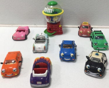 (8) Chevron Toy Cars, Toy M&M Dispenser
