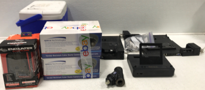 (2) Speco Technologies. Dome Camera With Varifocal Lens. (2) Encounter Cellular Trail Camera. (4) Thinkpad Computer Piece. Dell Computer Piece. 3/4&rdquo; Cast Iron Y Type Strainer. And More.