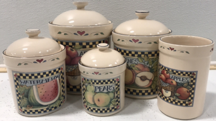 5pc Ceramic Canister Set