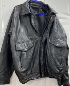(1) Size Large Black Leather Jacket