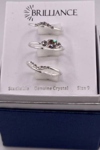 Genuine Crystal Stackable Rings
