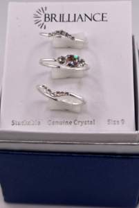 Genuine Crystal Stackable Rings