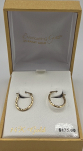 14K Gold Dainty Hoop Earrings
