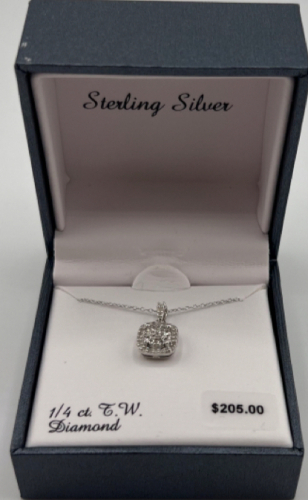 Sterling Silver 1/4 ct Diamond Necklace