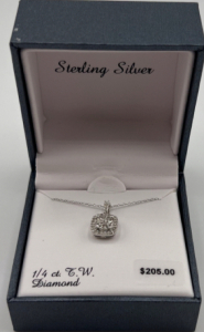 Sterling Silver 1/4 ct Diamond Necklace