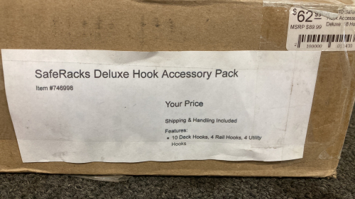 Box Of SafeRacks Deluxe Hook Like New Please Inspect