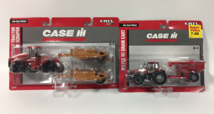 Case three diecast tractors