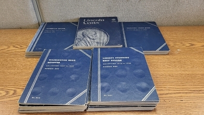 <EB> Coin Collection Books with Some Collectable Coins